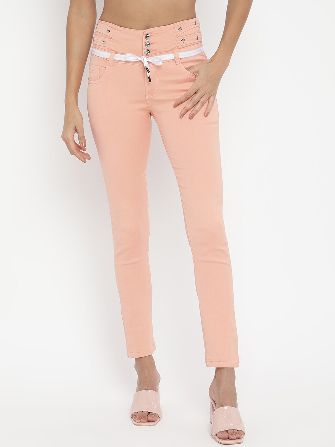 

V2 Value & Variety Women Peach-Coloured Jeans
