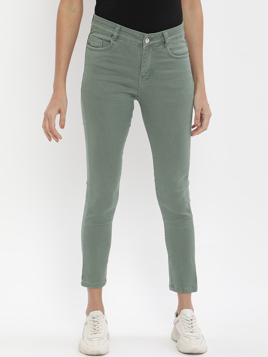 

V2 Value & Variety Women Green Cotton Jeans