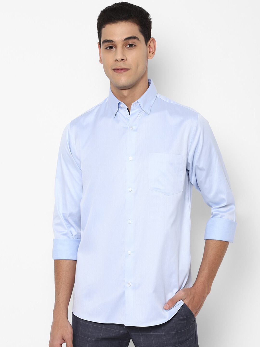 

Allen Solly Men Blue Slim Fit Cotton Casual Shirt