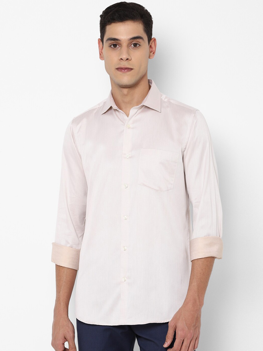 

Allen Solly Men Off-White Slim Fit Pure Cotton Casual Shirt