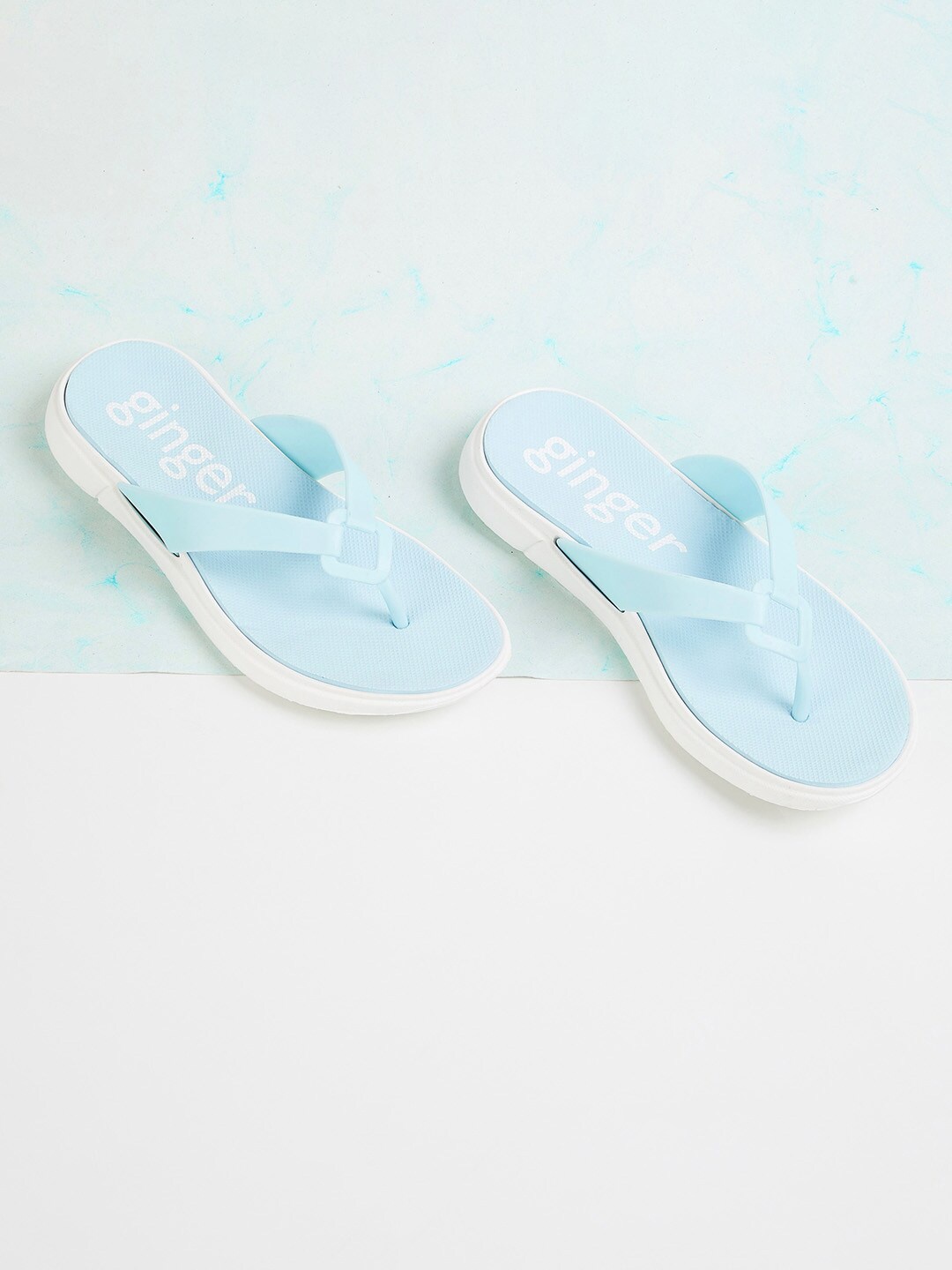 

Ginger by Lifestyle Women Blue & White Thong Flip-Flops