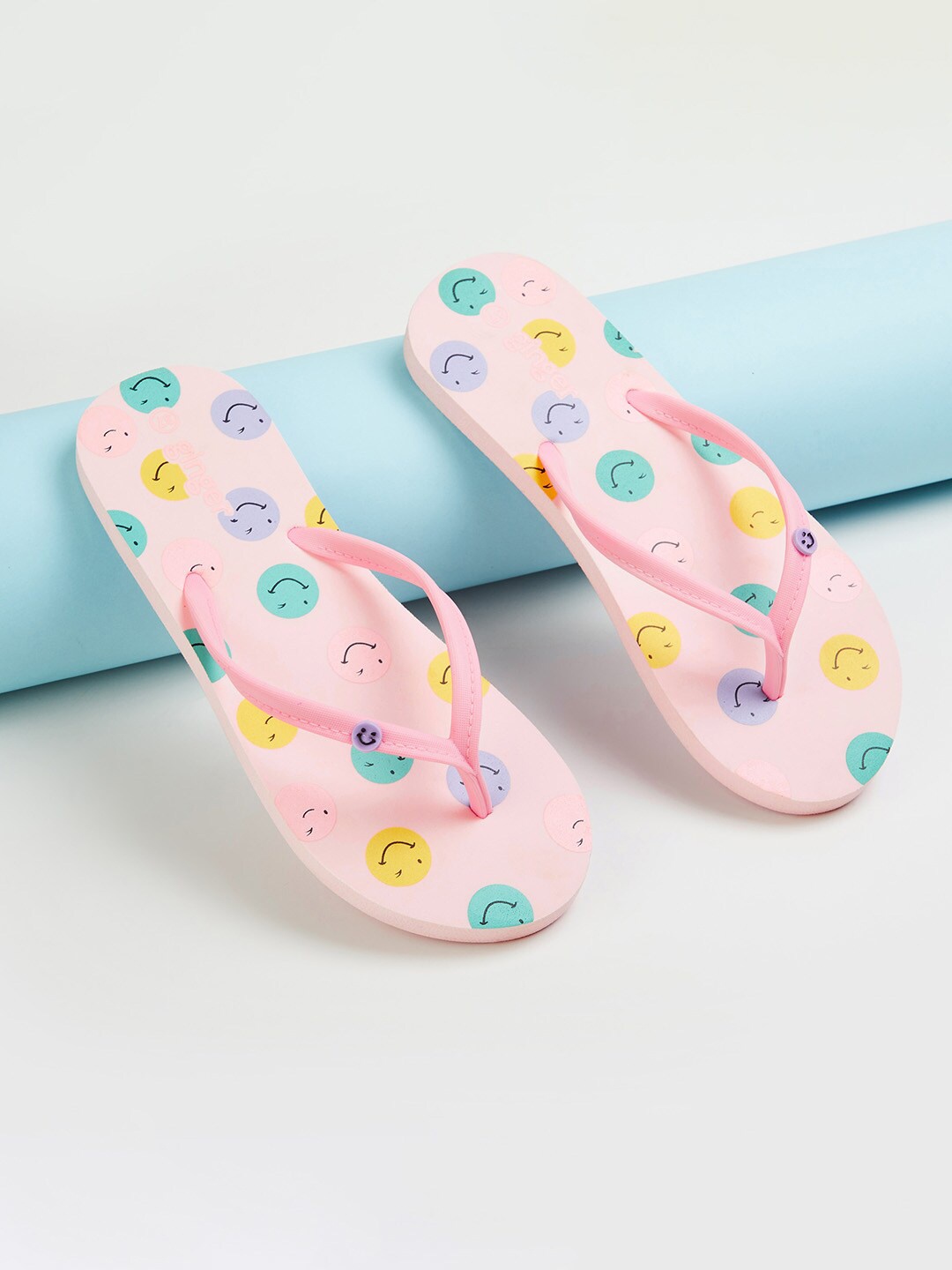 

Ginger by Lifestyle Women Pink & Green Printed Slip-On