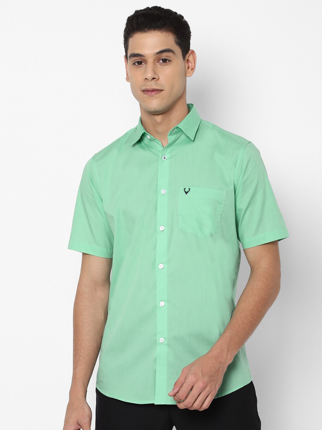 

Allen Solly Men Green Slim Fit Cotton Blend Casual Shirt