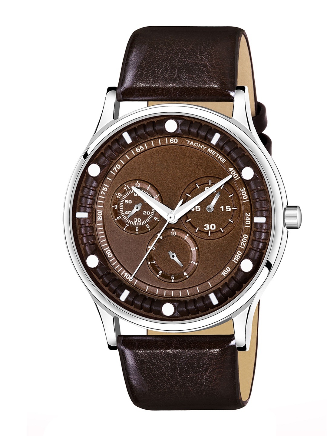 

PERCLUTION ENTERPRISE Men Brown Leather Bracelet Style Straps Analogue Watch PE37