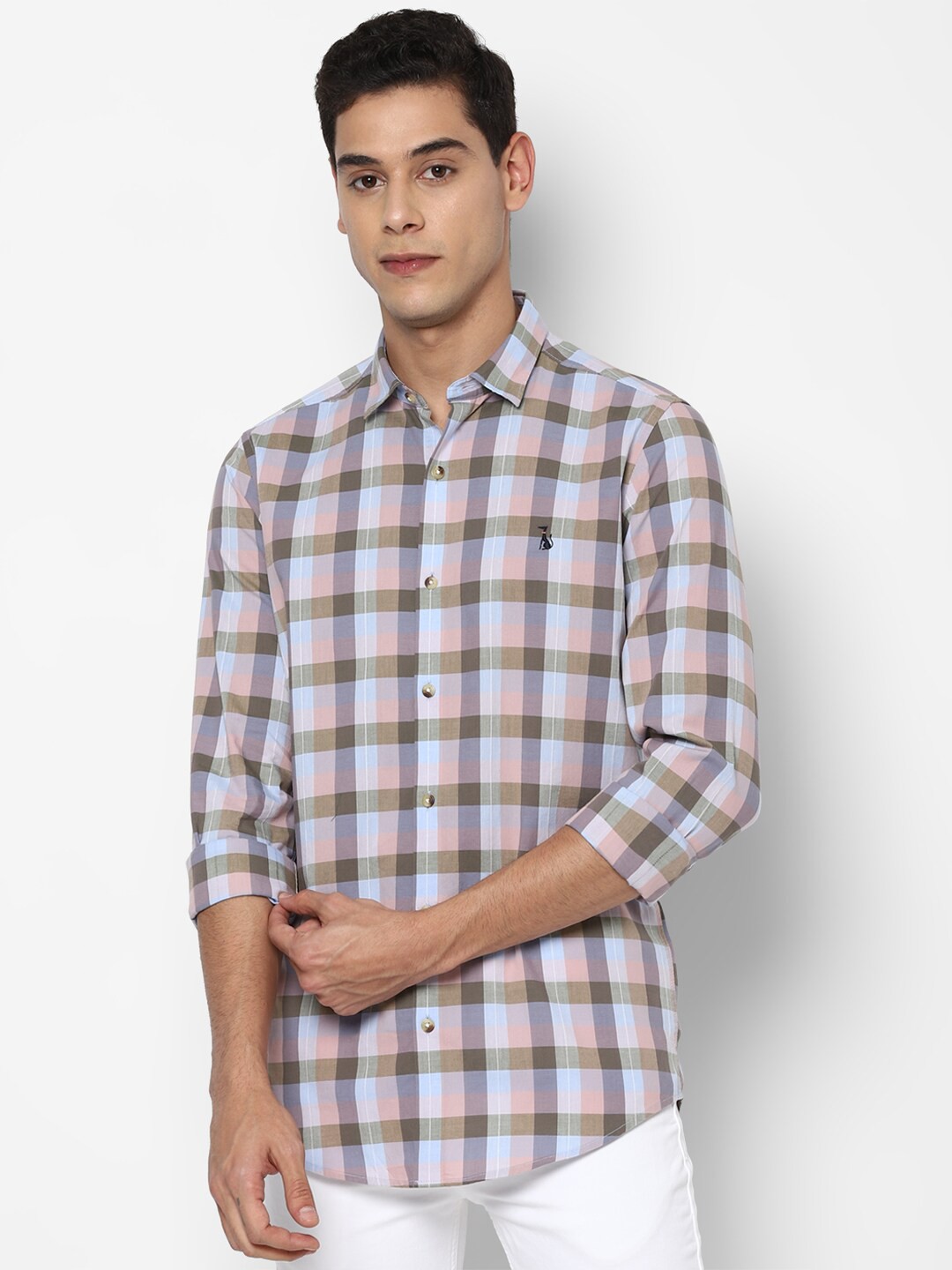 

SIMON CARTER LONDON Men Multicoloured Slim Fit Checked Cotton Casual Shirt, Multi