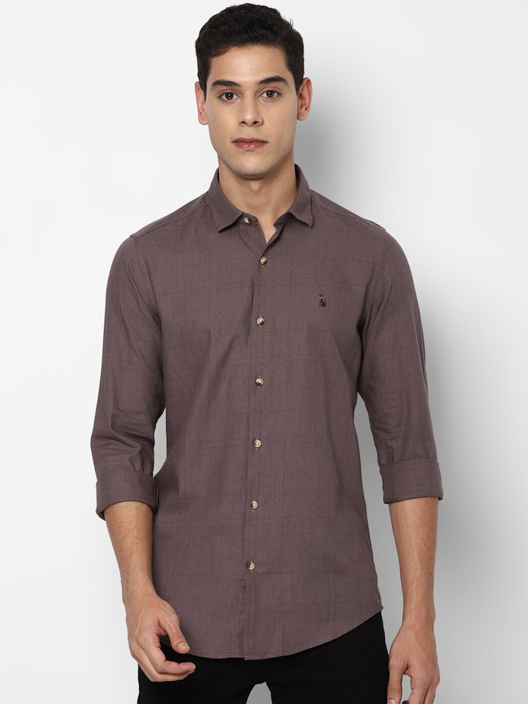 

SIMON CARTER LONDON Men Brown Slim Fit Printed Pure Cotton Casual Shirt