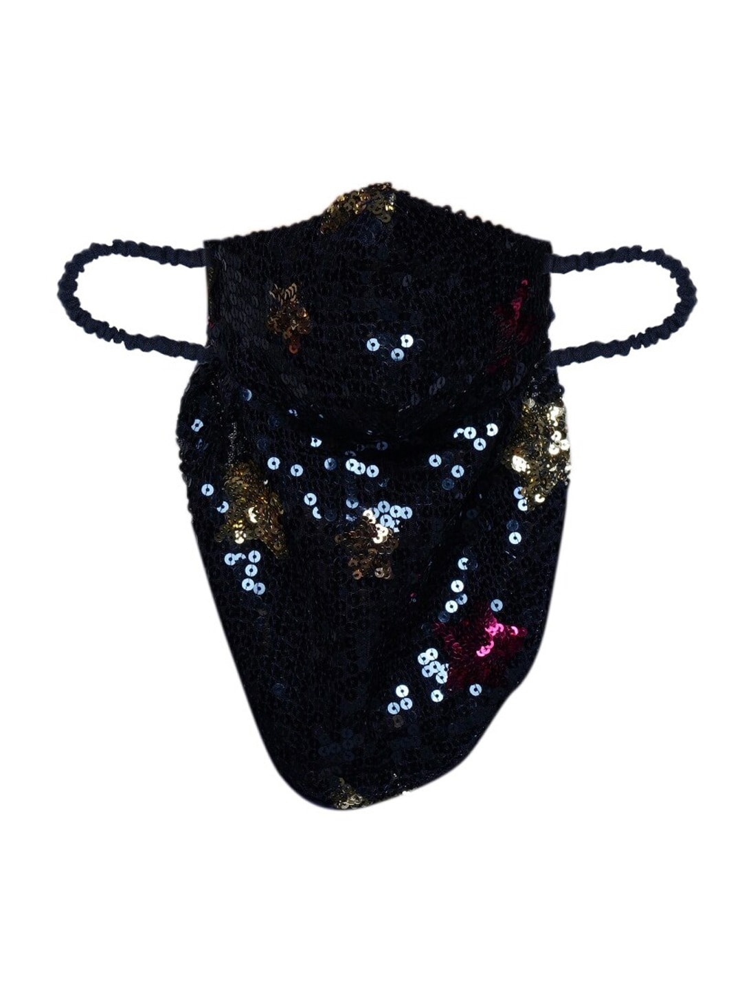 

DIVA WALK EXCLUSIVE Women Black Embellished Cotton Hijab Cloth Face Mask