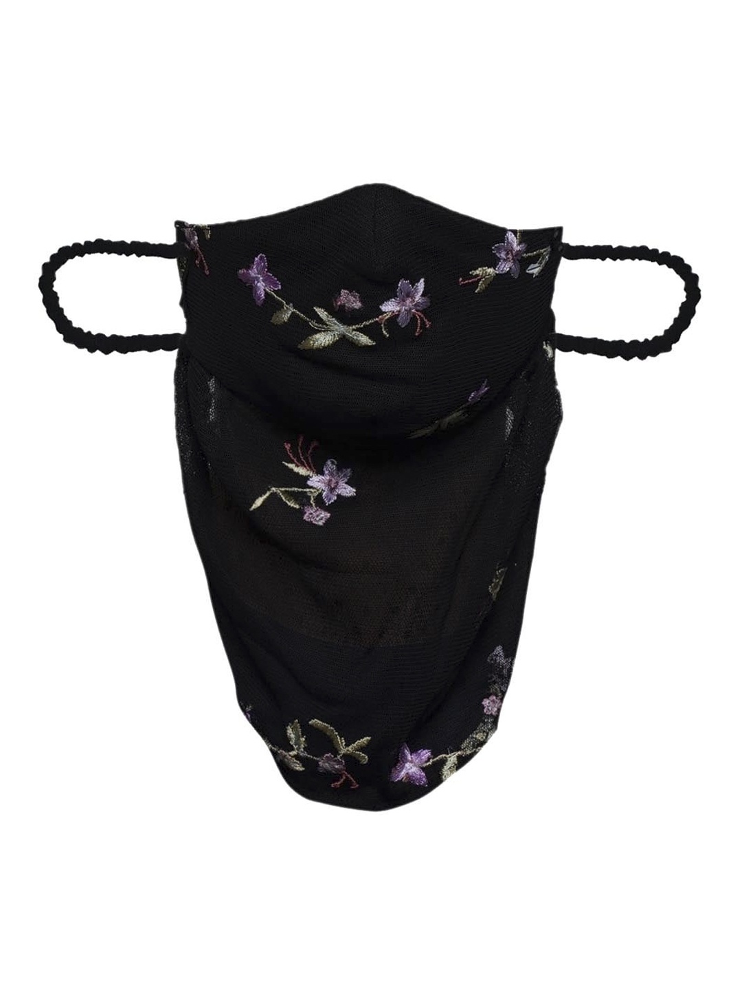 

DIVA WALK EXCLUSIVE Women Black & Purple 2-Ply Cotton Reusable Cloth Mask