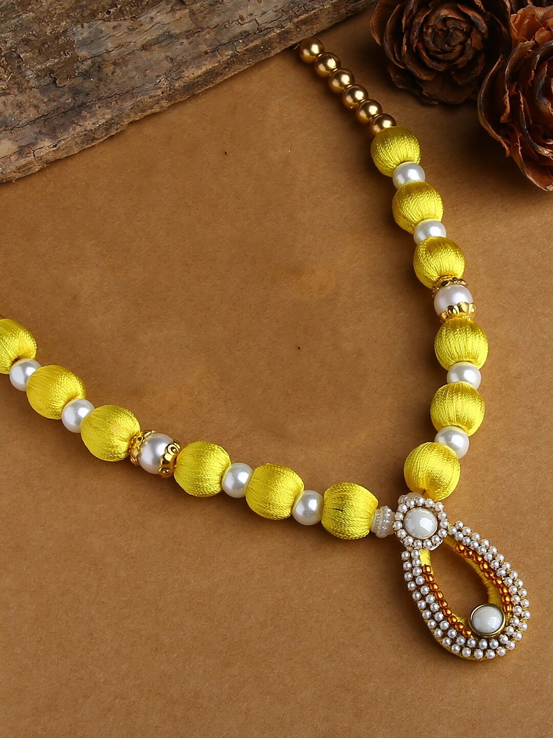 

AKSHARA Gold-Toned & Yellow Gold-Plated Necklace