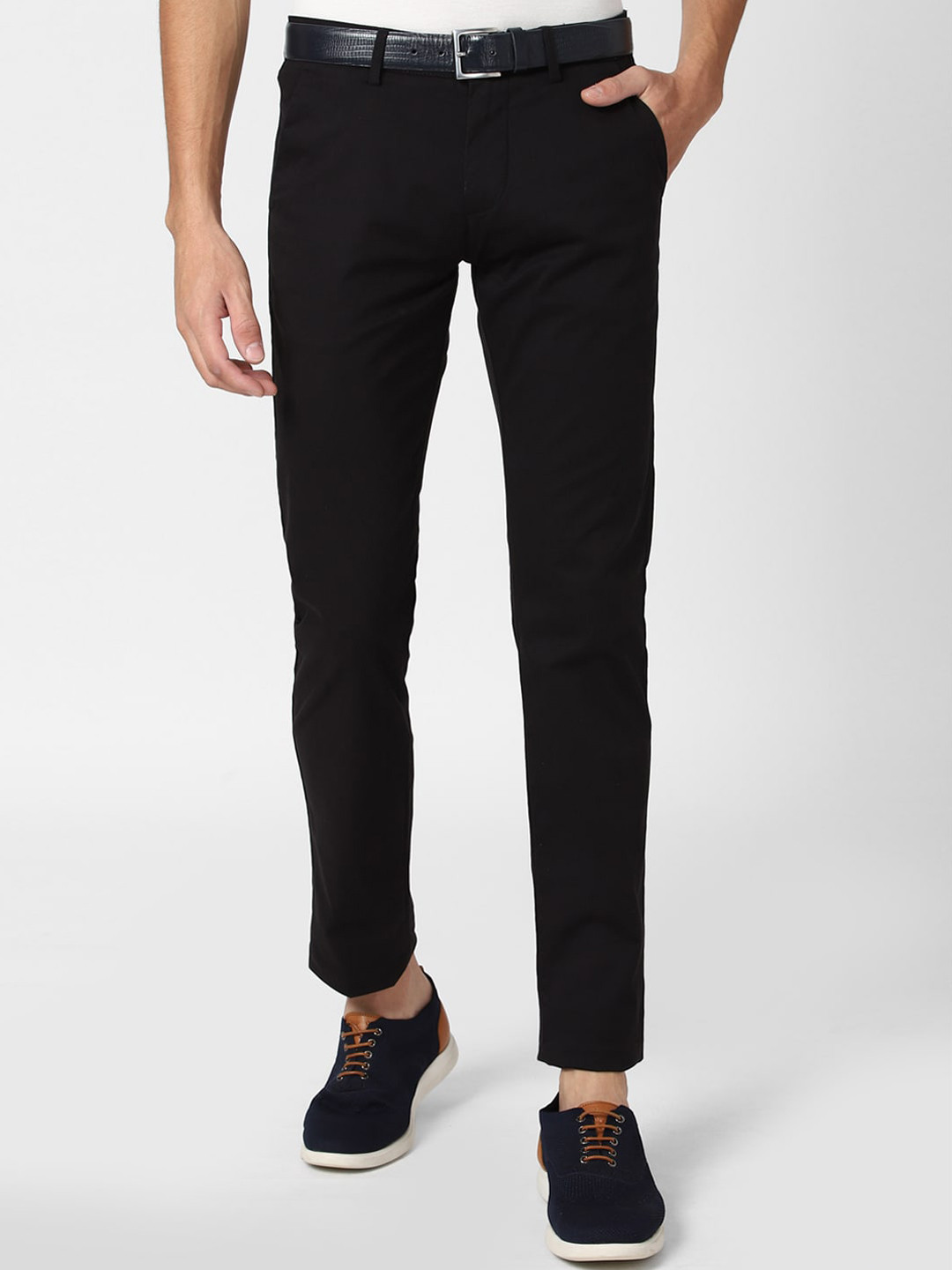 

Peter England Casuals Men Black Slim Fit Trousers