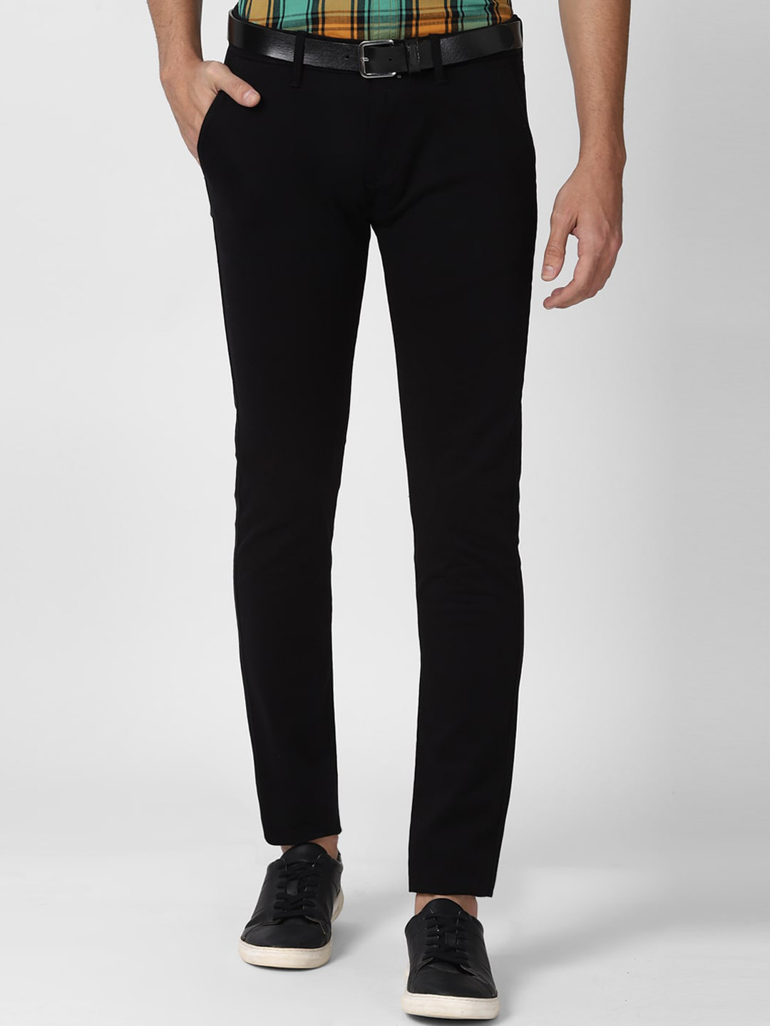 

Peter England Casuals Men Black Skinny Fit Trousers