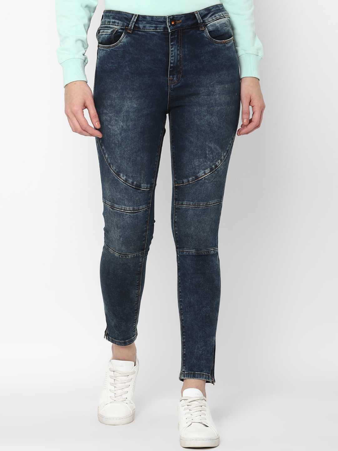 

Allen Solly Woman Women Navy Blue Skinny Fit Heavy Fade Jeans