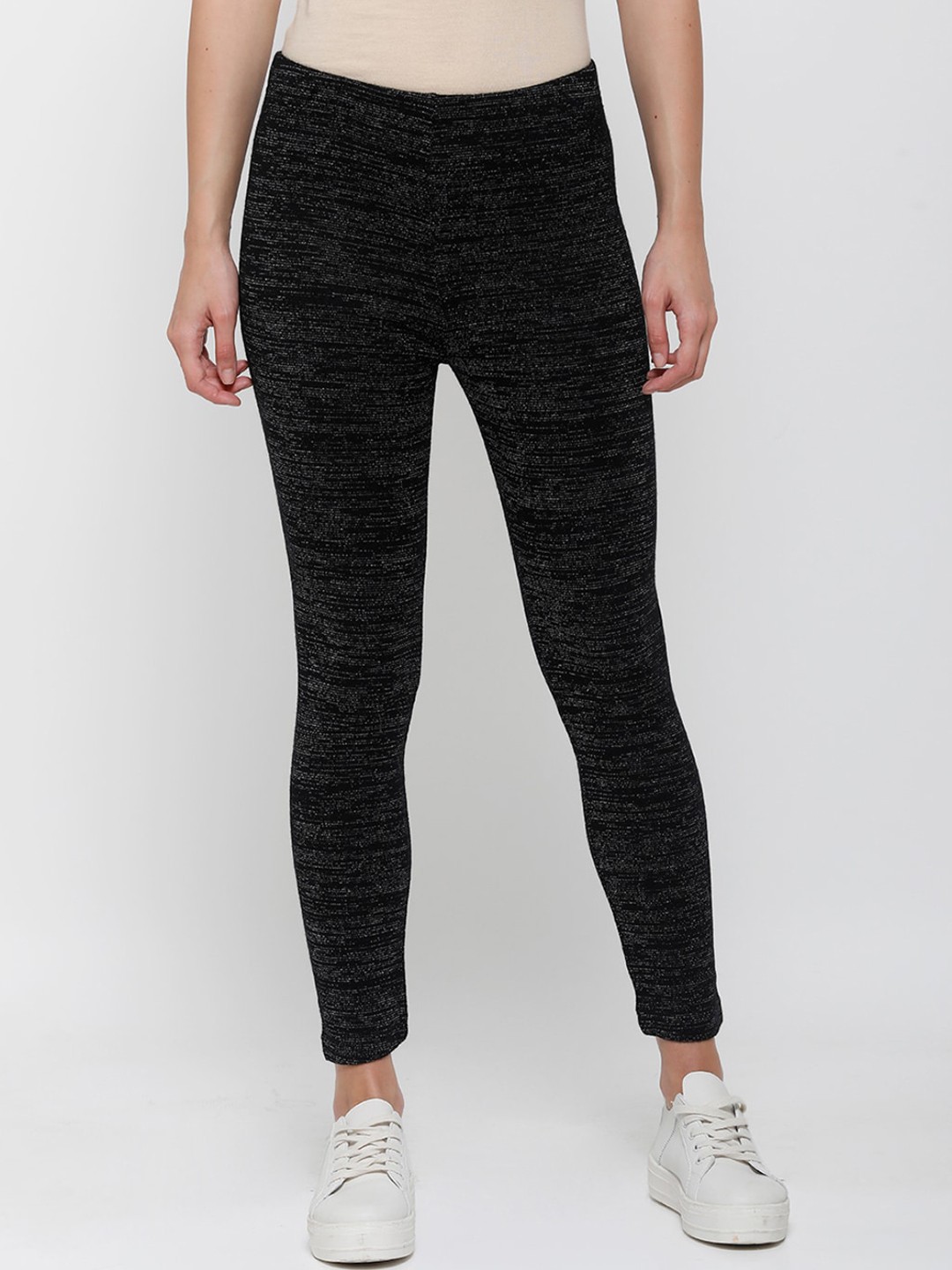 

De Moza Women Black Solid Ankle Length Acrylic Leggings