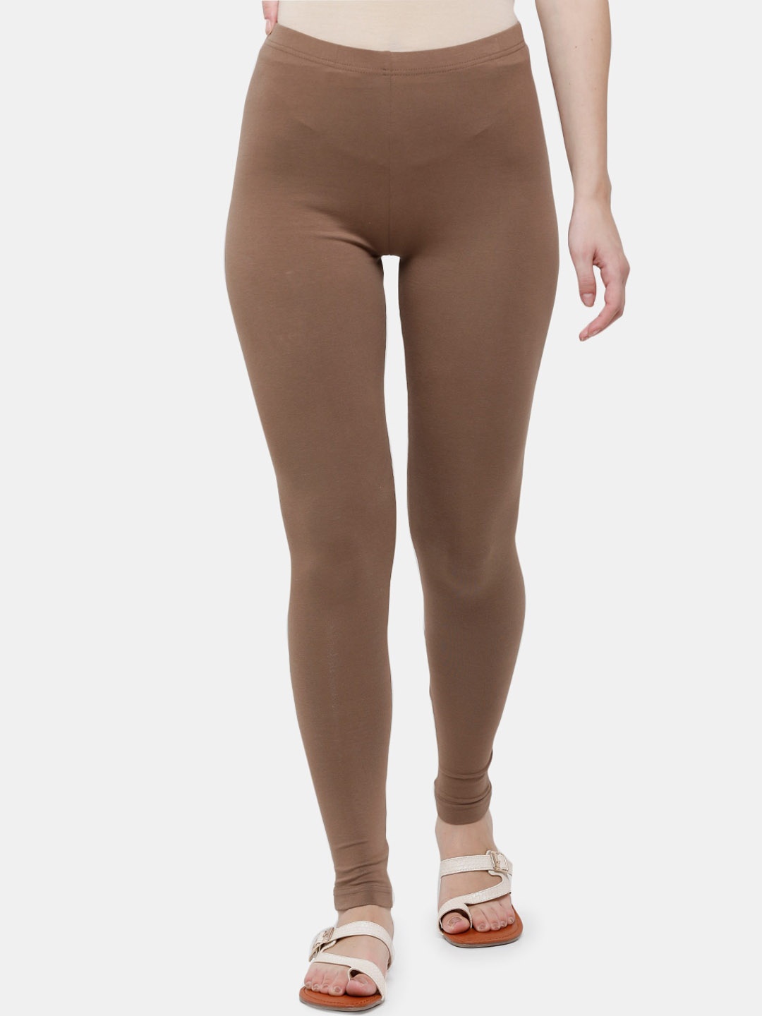 

De Moza Women Brown Solid Ankle Length Leggings