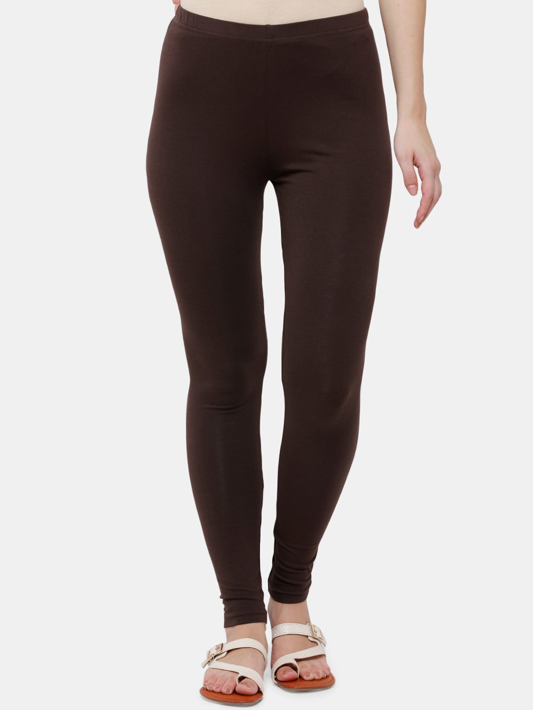 

De Moza Women Brown Solid Ankle Length Leggings