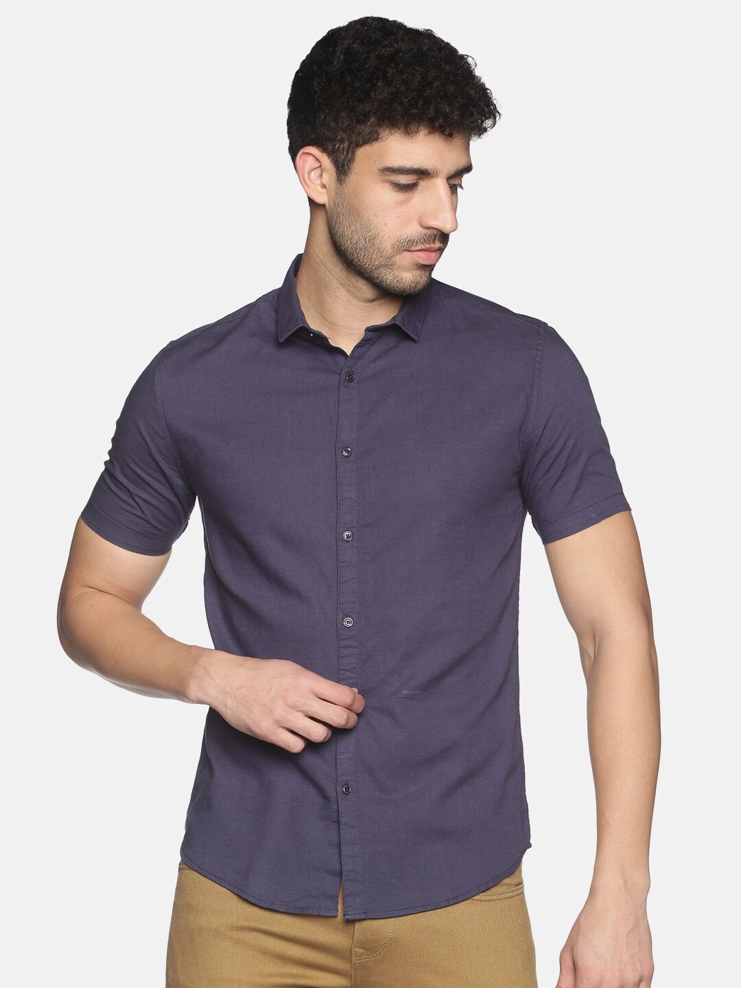 

SHOWOFF Men Blue Slim Fit Casual Shirt