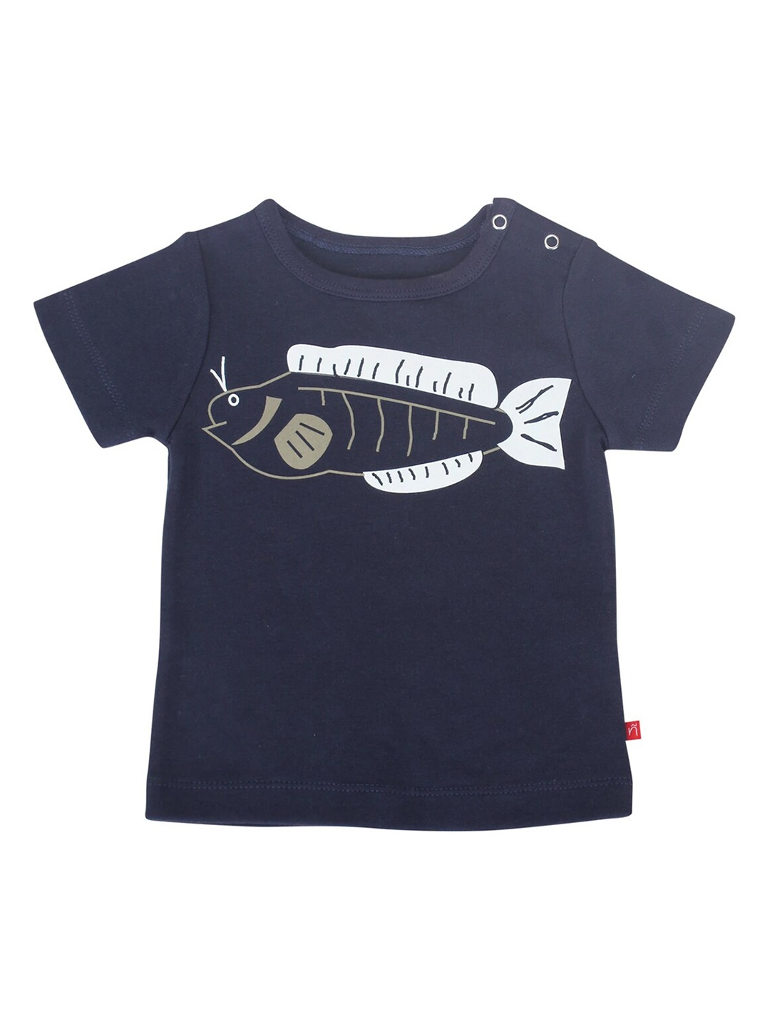 

Nino Bambino Boys Blue Printed Organic Cotton T-shirt