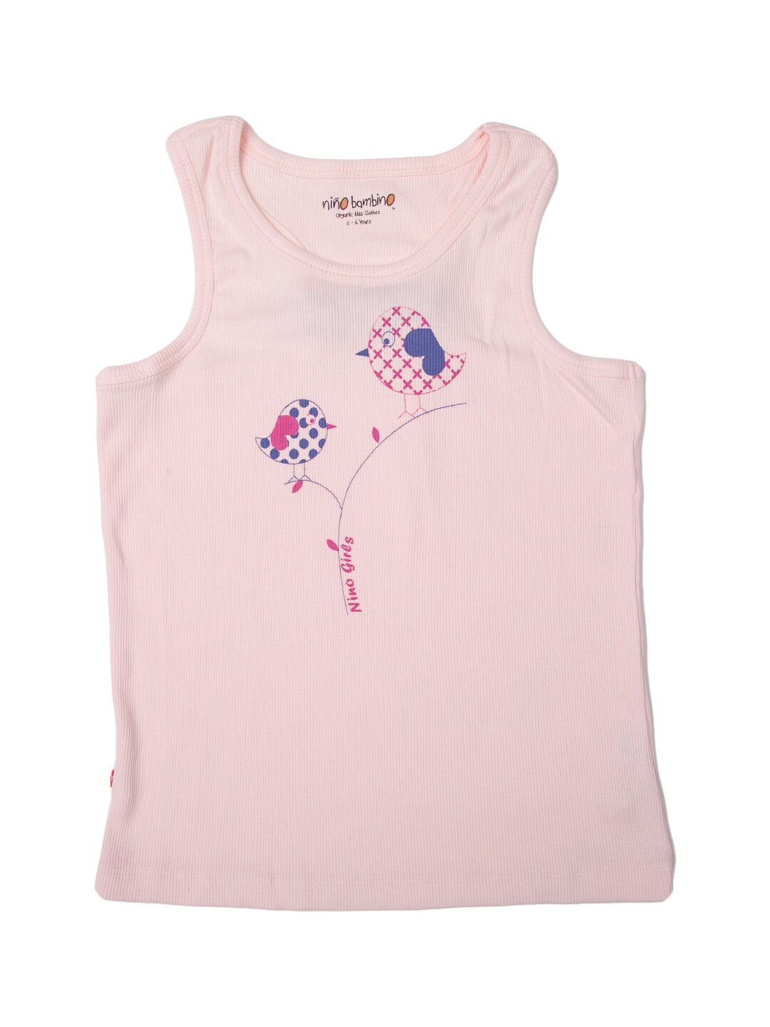 

Nino Bambino Girls Pink Organic Cotton T-shirt