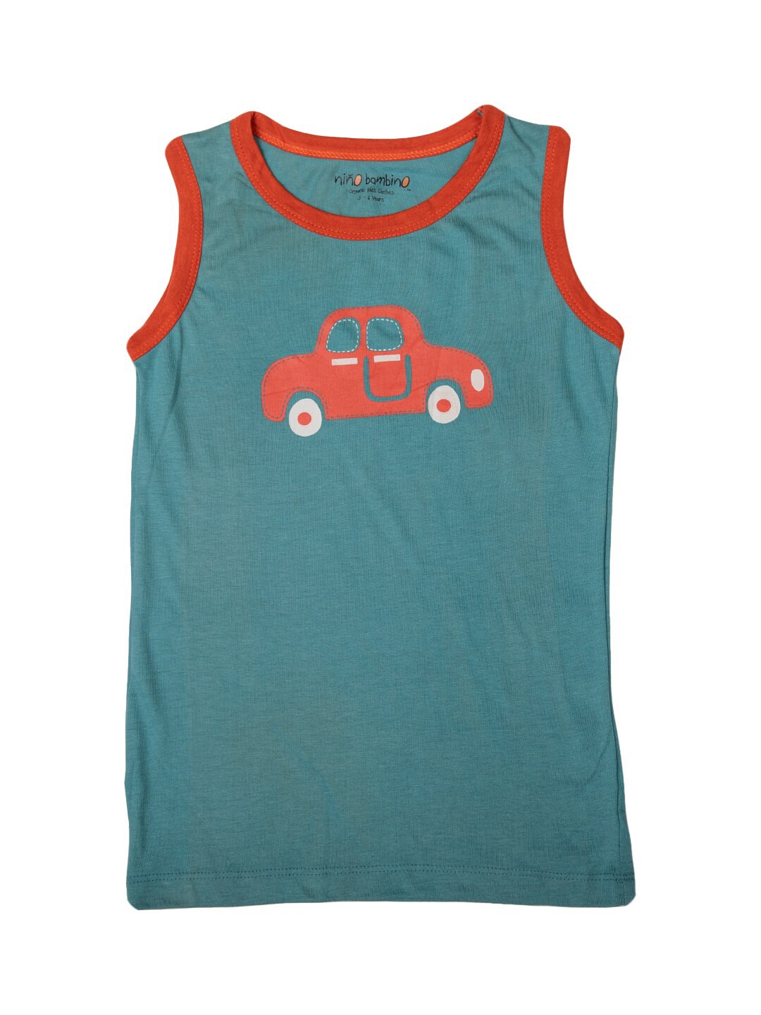 

Nino Bambino Boys Blue Printed Organic Cotton T-shirt