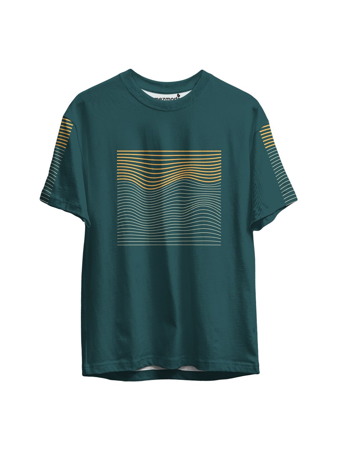 

mezmoda Boys Teal Green & Yellow Printed T-shirt