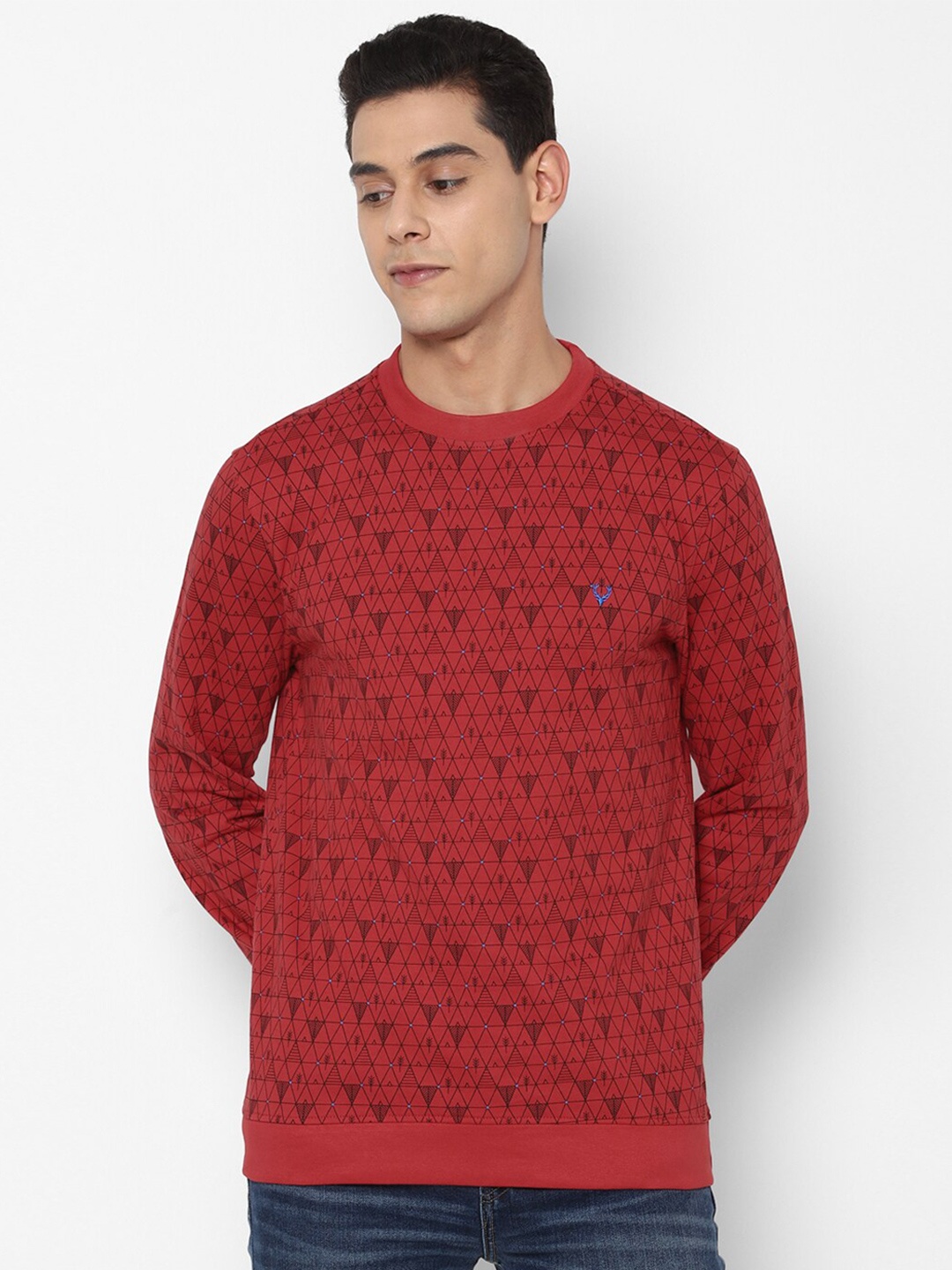 

Allen Solly Men Red Printed Sweatshirt