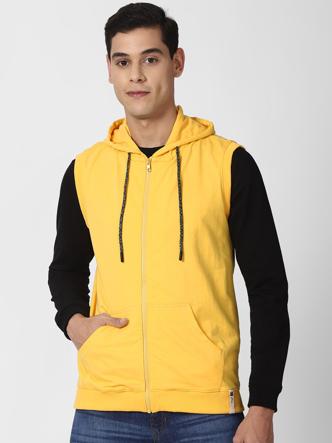 

Peter England Casuals Men Yellow Hooded Sweatshirt