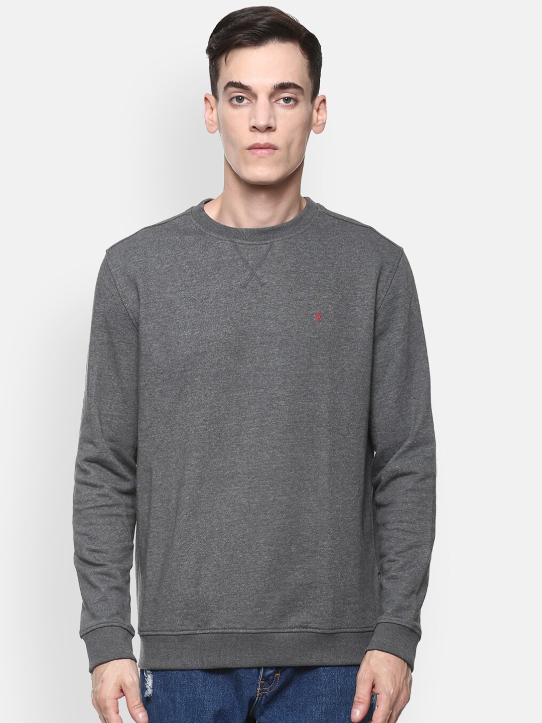 

Van Heusen Sport Men Grey Solid Sweatshirt