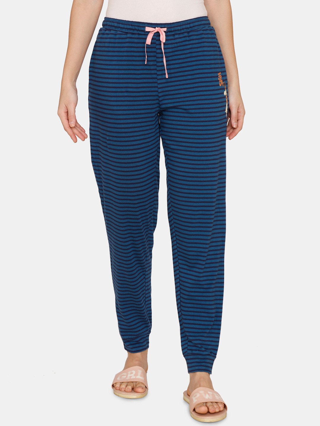 

Zivame Women Blue Printed Lounge Pants