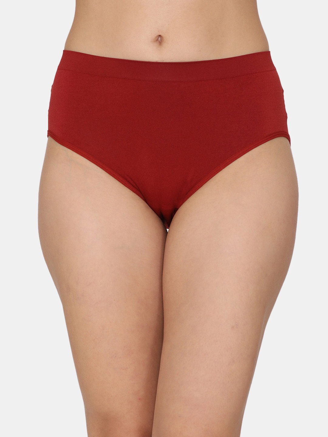 

Zivame Women Red Solid Bikini Mid-rise Briefs - ZI2578FASH00RED