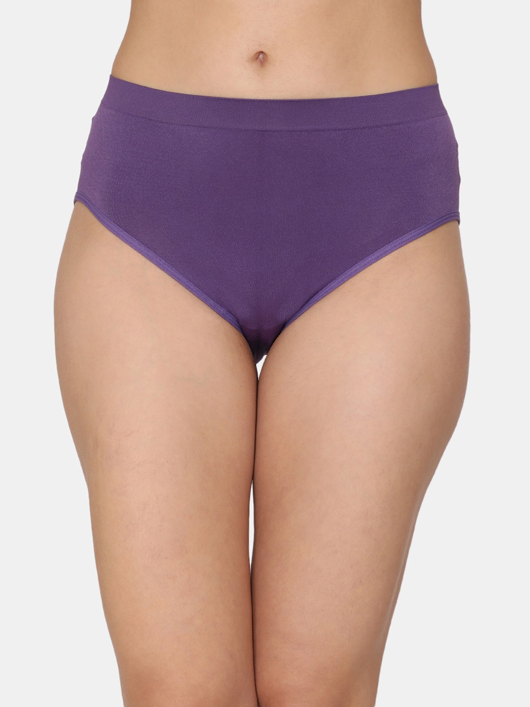 

Zivame Women Purple Medium Rise Full Coverage Seamless Bikini Briefs - ZI2578FASHEPURP