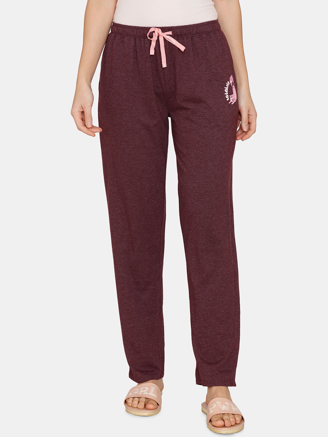 

Zivame Women Burgundy Lounge Pants