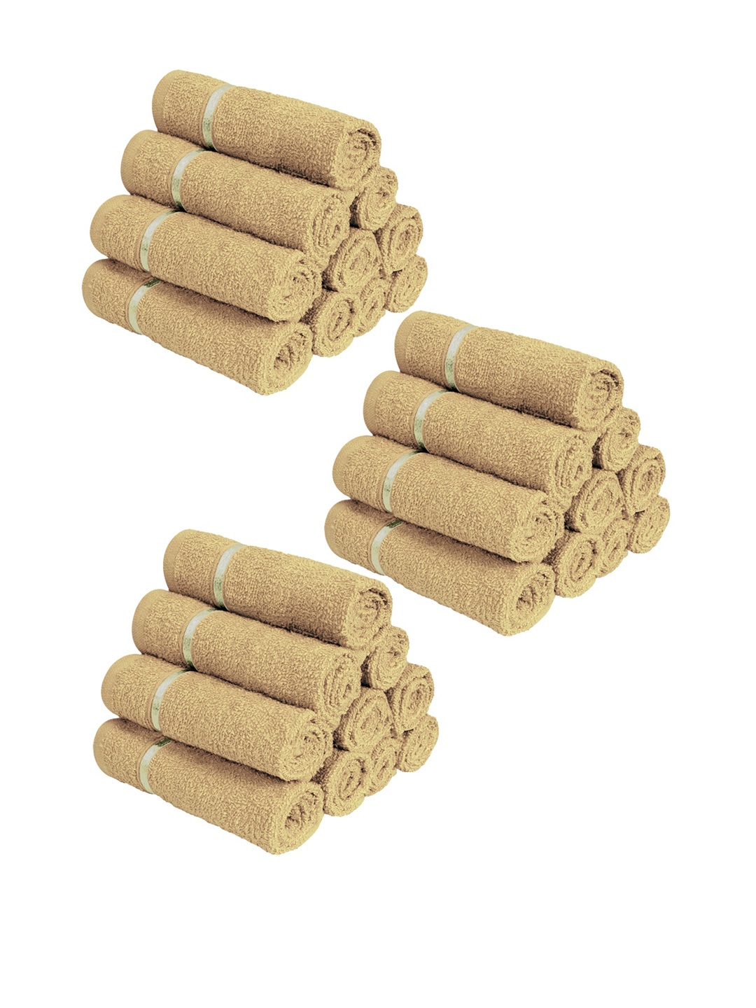 

Story@home Set Of 30 Beige Solid 450 GSM Pure Cotton Face Towels