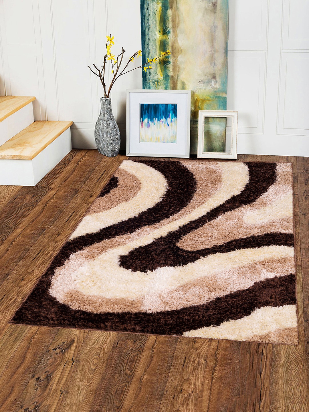 

Story@home Beige & Brown Anti Skid Capet