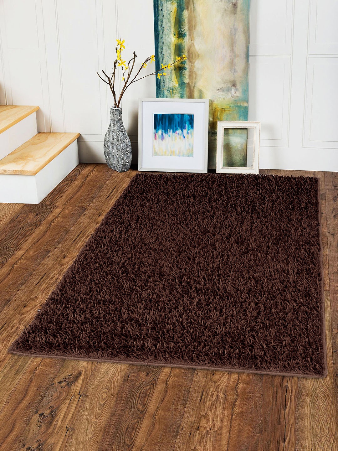 

Story@home Solid Anti-Skid Shaggy Carpet, Brown