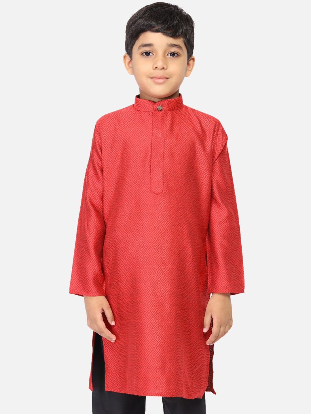 

TABARD Boys Red Cotton Kurta