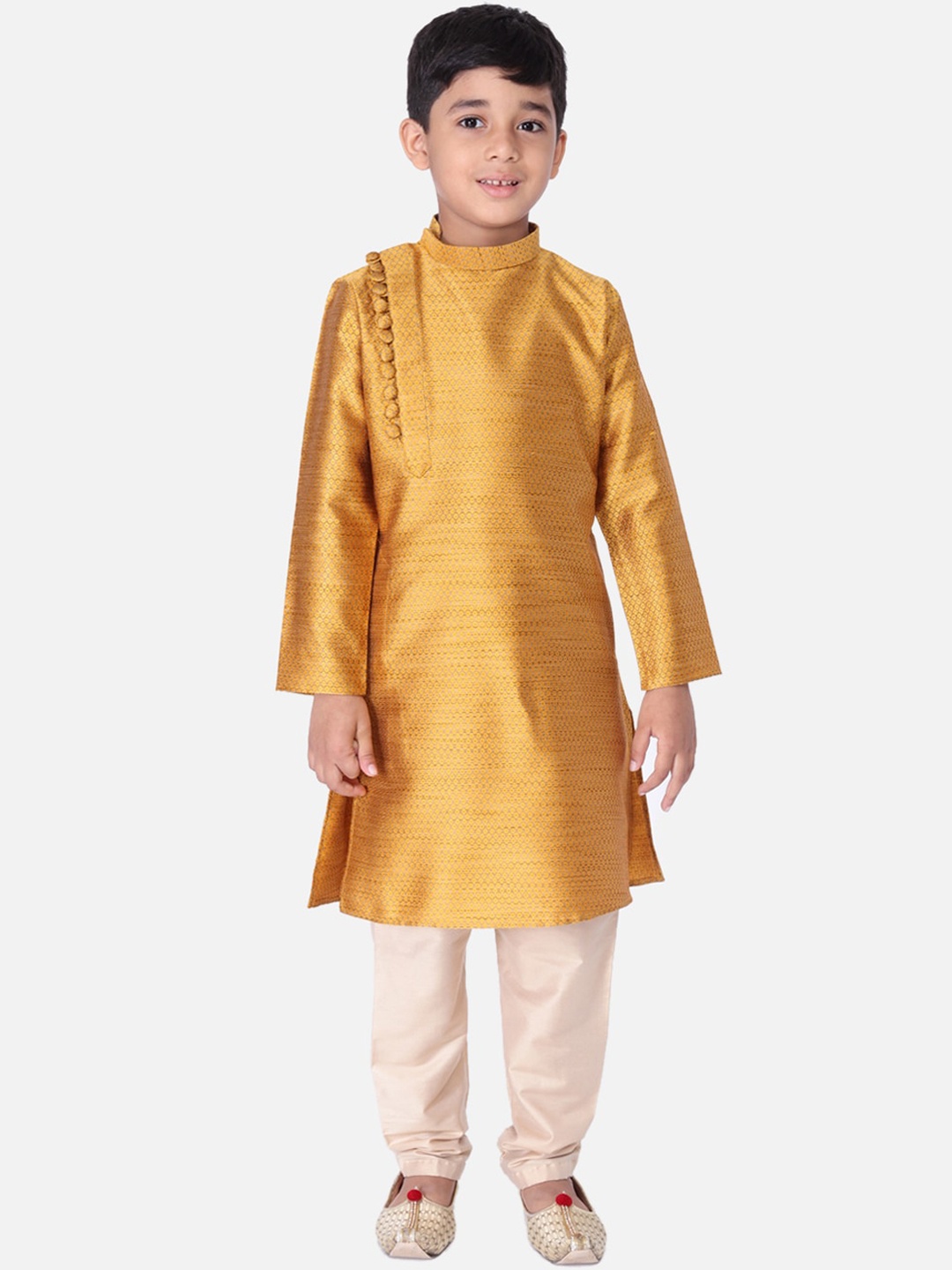 

TABARD Boys Yellow Flared Sleeves Kurta