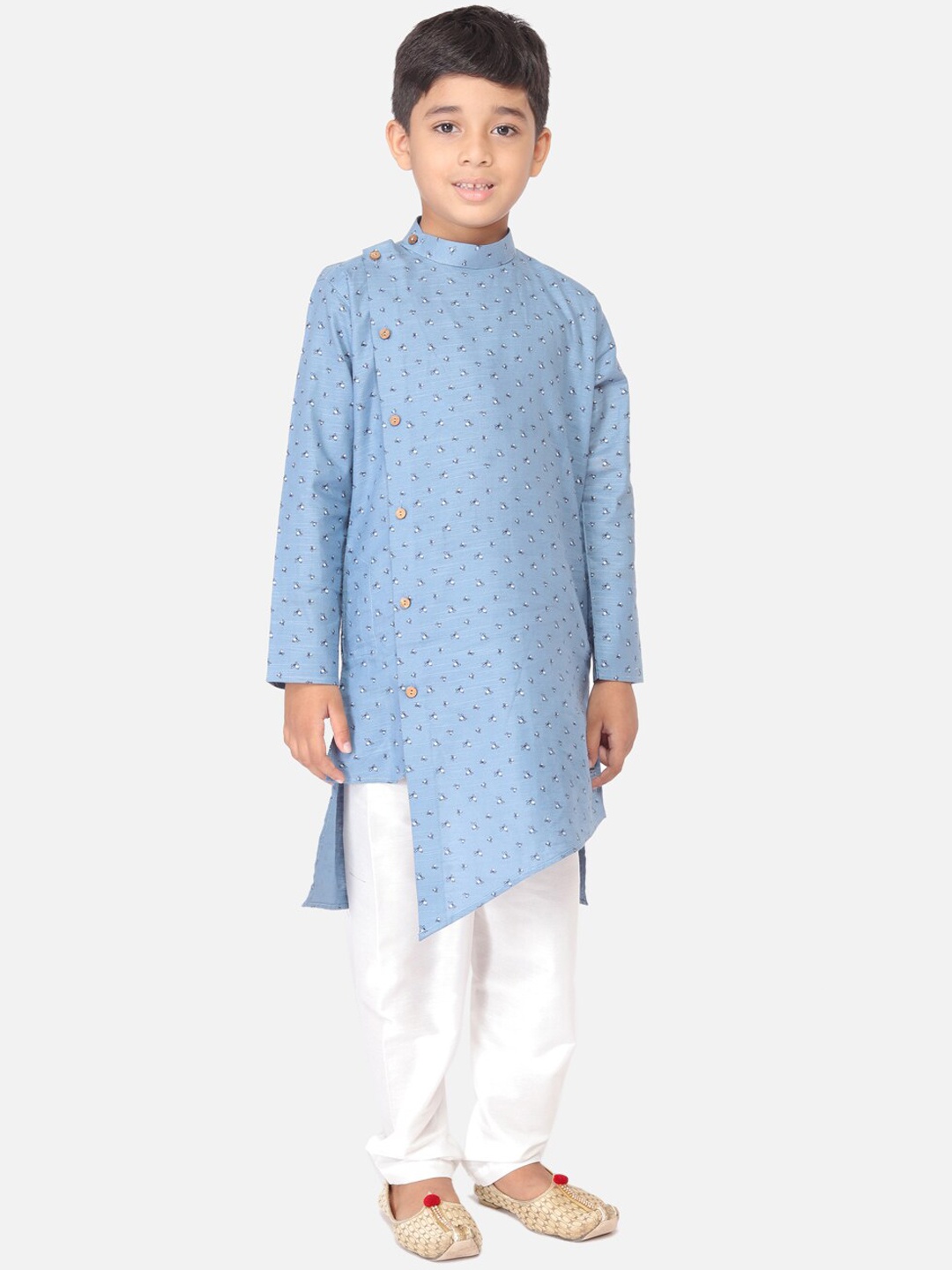 

TABARD Boys Blue Quirky Printed Kurta