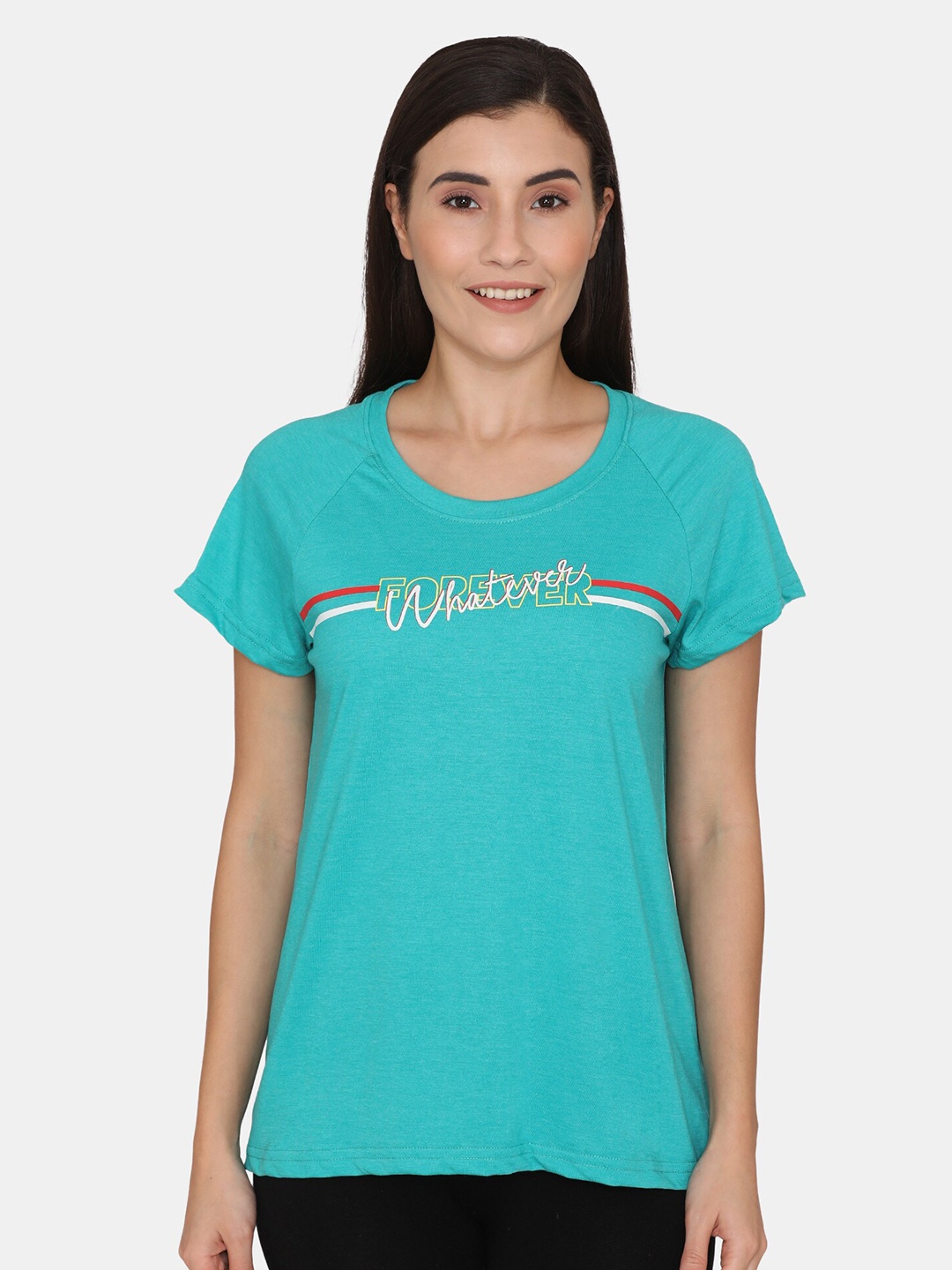 

Rosaline by Zivame Green Print Top