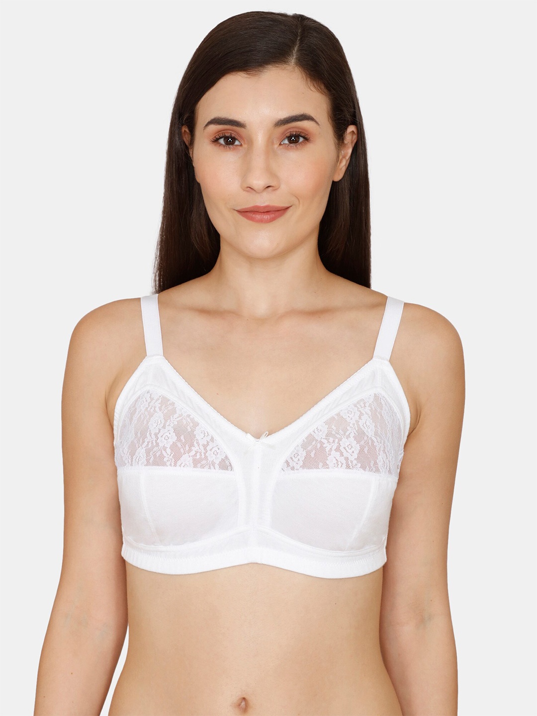 

Rosaline by Zivame White Floral Lace Bra