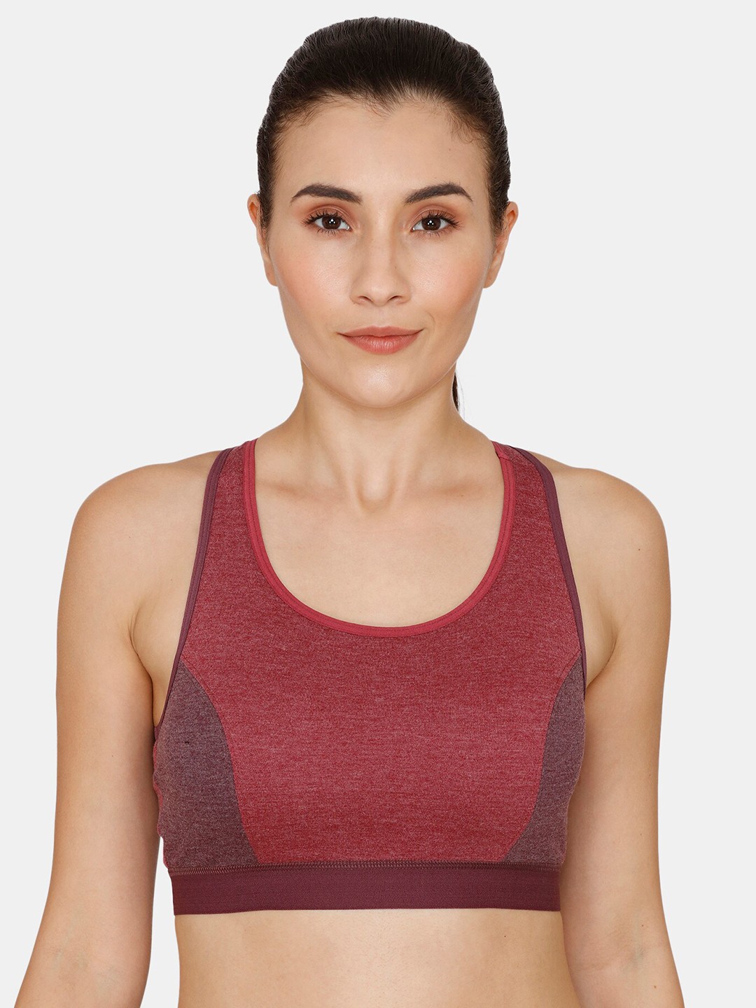 

Rosaline by Zivame Red & Brown Workout Bra