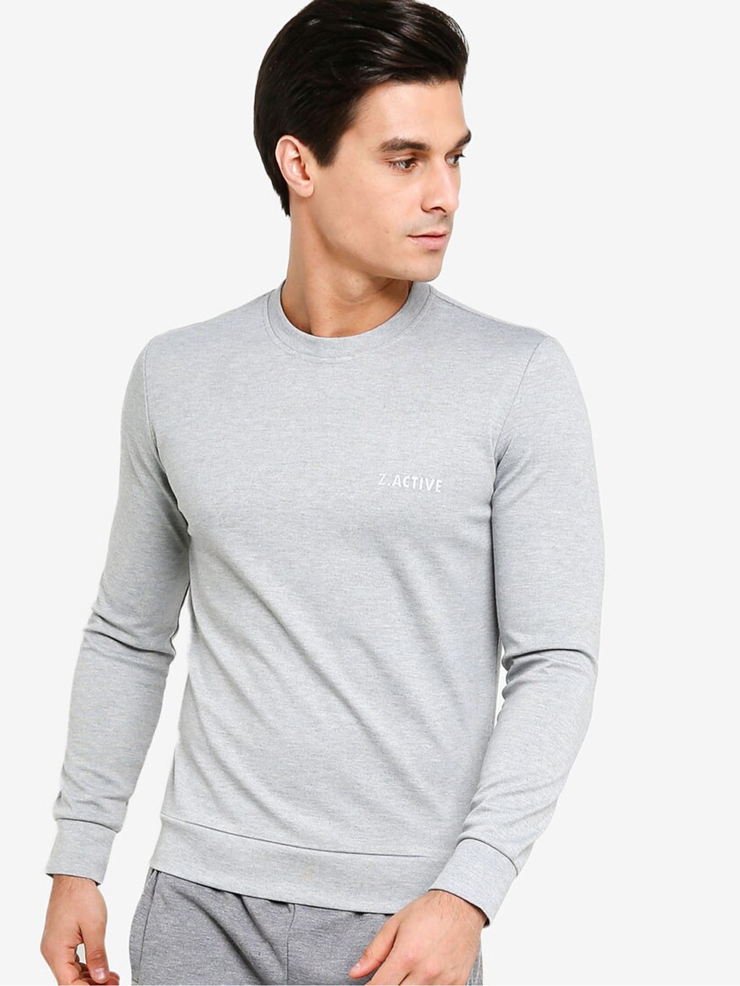 

ZALORA ACTIVE Men Grey Sweatshirt