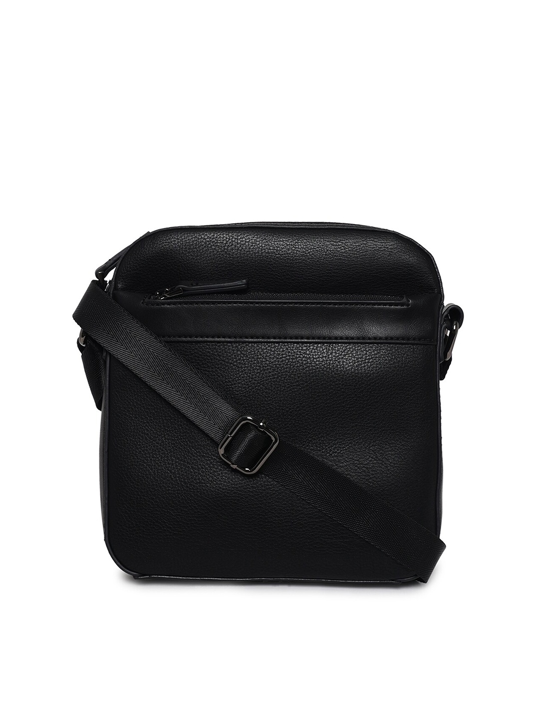 

ALDO Men Black Textured Messenger Bag