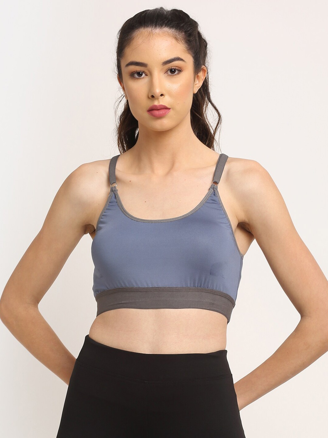 

EROTISSCH Blue & Grey Workout Sports Bra
