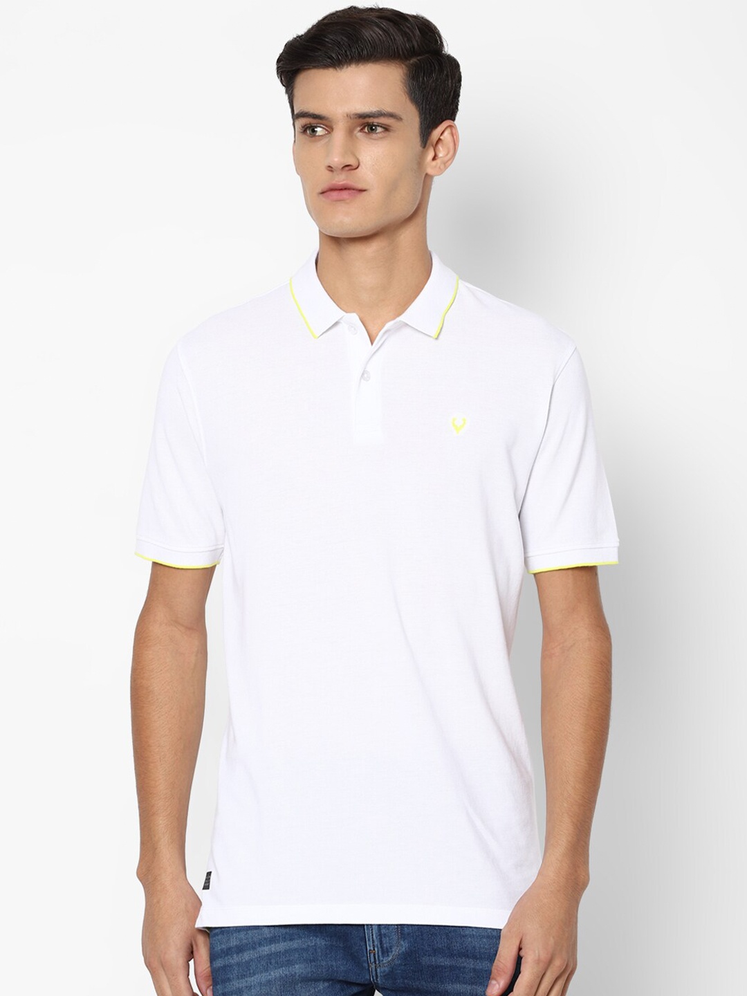 

Allen Solly Sport Men White Polo Collar T-shirt