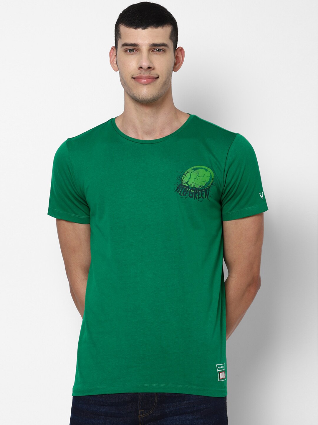 

Allen Solly Sport Men Green Hulk Printed T-shirt