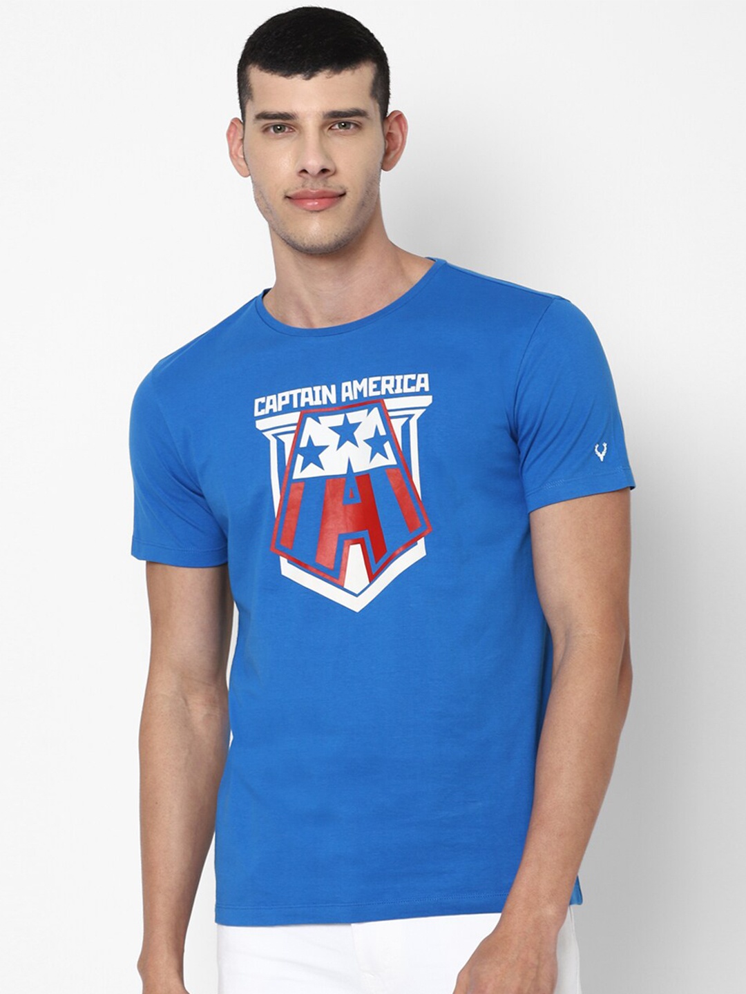 

Allen Solly Sport Men Blue & White Captain America Printed T-shirt