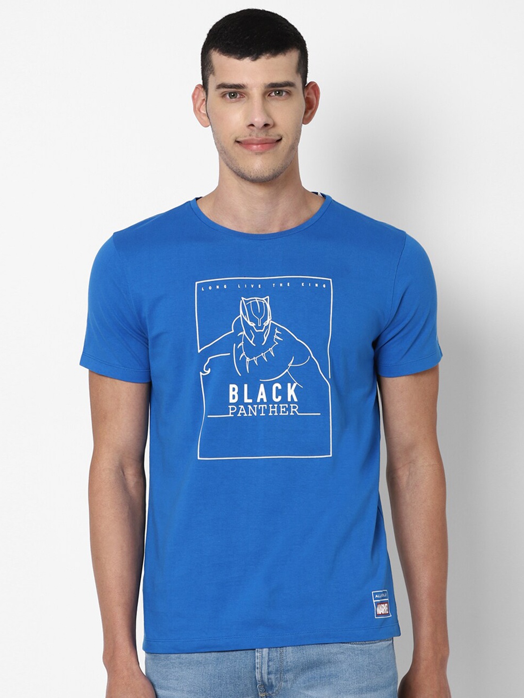 

Allen Solly Sport Men Blue Typography Printed Applique T-shirt