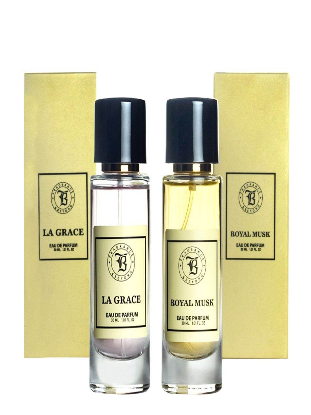 

Fragrance & Beyond Women La Grace and Royal Musk Eau De Parfum - 30ml Each, Beige