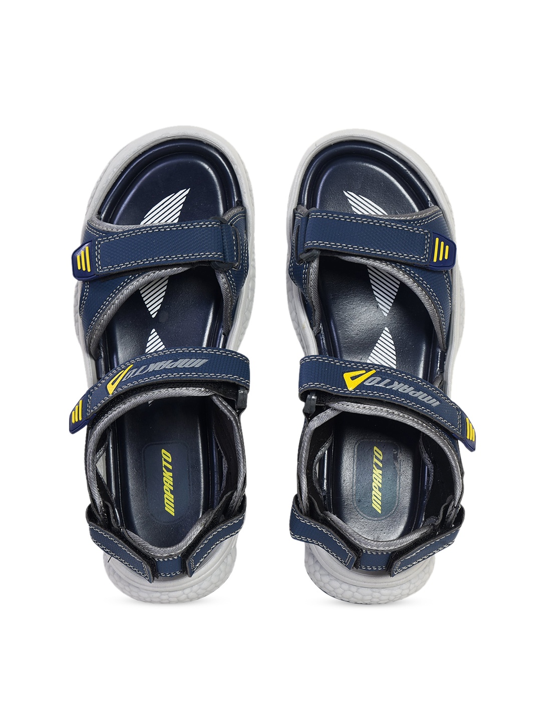 

IMPAKTO Men Navy Blue Solid Sports Sandals