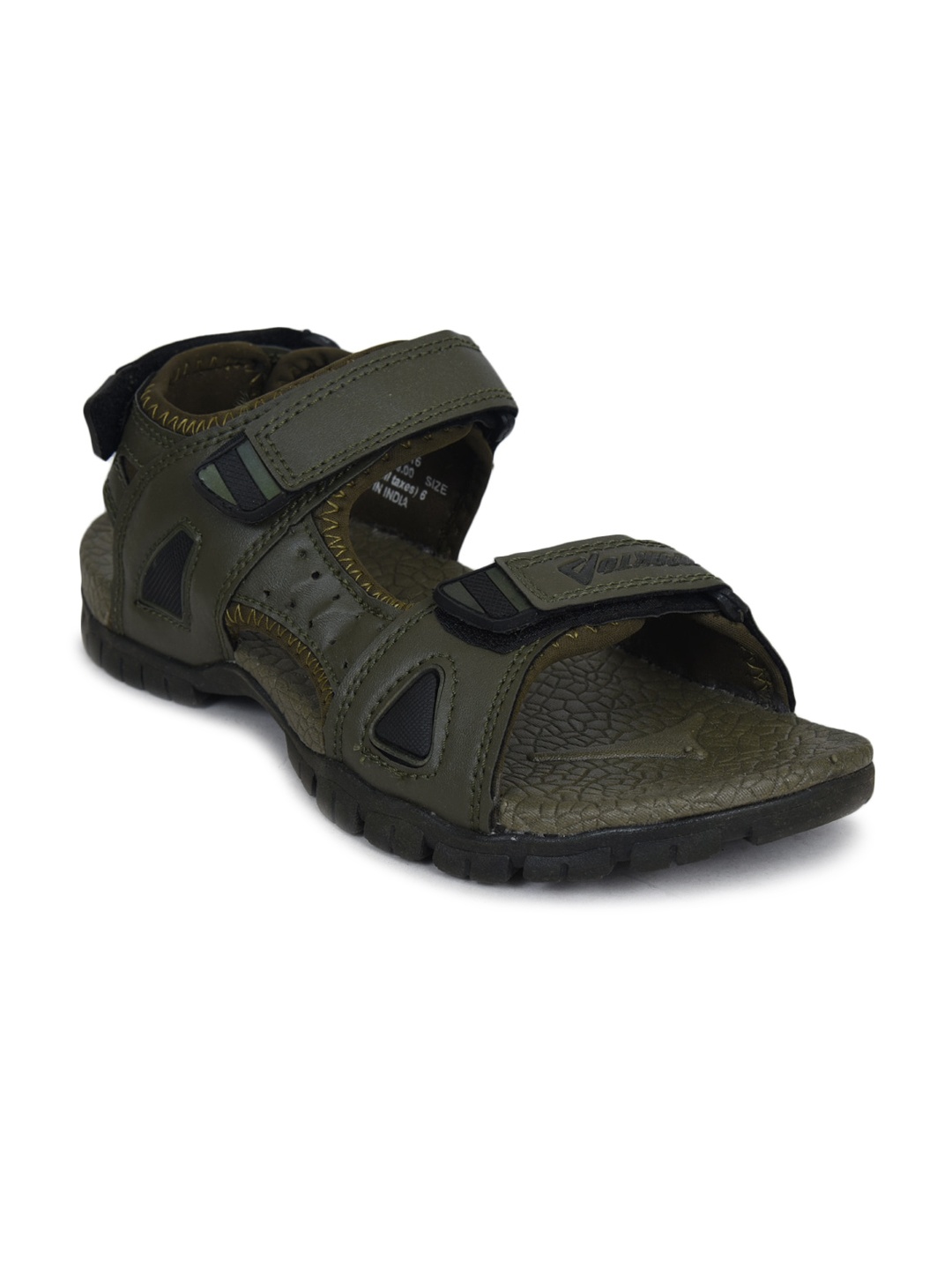 

IMPAKTO Men Green Solid Sports Sandals
